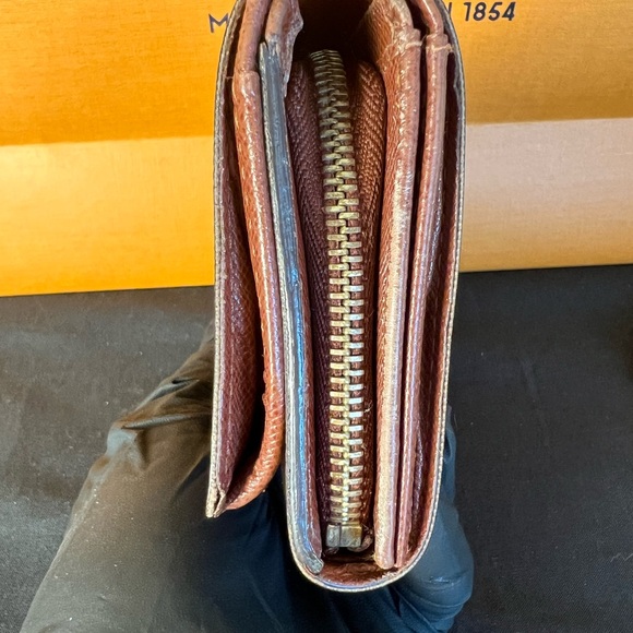 Louis Vuitton Monogram Porte Monnaie Billets Tresor Wallet W/Unbranded Chain A56 - Picture 8 of 17